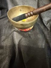 Antique Singing Bowl, Tibetan Meditation Bowl, Vintage Buddhist bowl 4.5