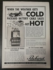 Vintage 1940 Packard Battery Cables Full Page Original Ad 1221 picture