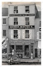 Philadelphia 1846 George Mecke Furniture Storefront Standard Postcard picture