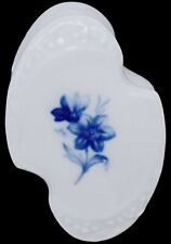 Limoges France White Porcelain Blue Floral Trinket Jewelry Box picture