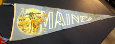 VINTAGE 1920s - 1930s HUGE MAINE PENNANT 35
