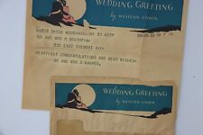 1936 WESTERN UNION PRINT W/COVER TELEGRAM CABLEGRAM WEDDING GREETING NEW YORK picture