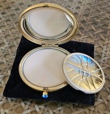 Vtg Estee Lauder Gold Tone Angel Compact Lucidity Mirrored Pressed Powder Lovely picture