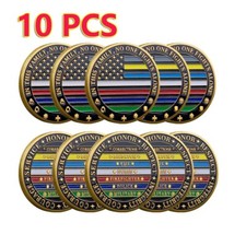 10PC Challenge Coin All Lives Matter Police/ Firefighter/ Dispatcher/ Correction picture