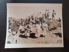 1935 ETHIOPIA WAR Press Photo Italian Flag Salute Captured Village ACME News WWI picture