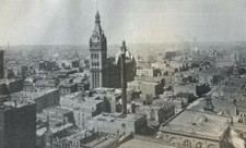 1910 Vintage Illustration View of Downtown Milwaukee Wisconsin picture