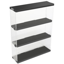 DuvinDD 3-Shelves Acrylic Display Case for 3-shelf (Wall-mounted), Black picture