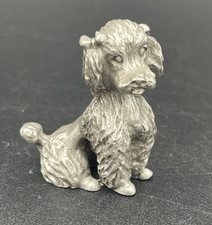 VTG Charisma Pewter Miniature Poodle Figurine 1.5” USA 1 Oz Dog Shelf Decor EUC picture