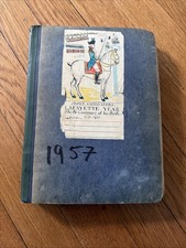 Vintage 1957 Family Scrapbook Journal Maps Photos Postcards Ephemera picture