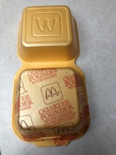 Quarter Pounder With Cheese McDonald's Clamshell Foam Container Box Vintage NOS picture
