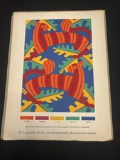 VTG 1932 German Art Deco Print Color Sample Dr Lovinsohn Berlin Poster Design picture