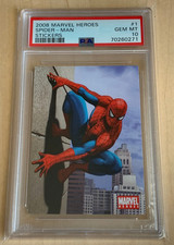 2008 Marvel Heroes Stickers #1 (Preziosi) 💎 SPIDER-MAN 💎 PSA 10 💎 POP 7 💎 picture