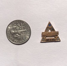 Northrop 20 Year Aviation M1710 10KDP Vintage Pin 1'' Diamonds RARE picture