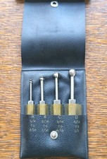 Vintage Craftsman No. 4056 Small Hole Gages Set (4) w/Pouch Machinist Tools USA picture