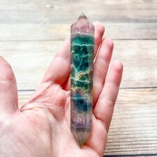 Fluorite Double Terminated Wand Crystal Two Points 62 g picture