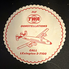 TWA Constellations Airline Sticker Label 