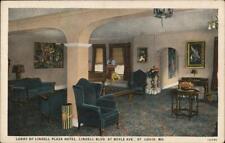 St. Louis,MO Lobby of Lindell Plaza Hotel Missouri L. Lauterbach Postcard picture