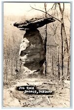Shoals Vincennes Indiana IN Postcard RPPC Photo Jug Rock 1946 Posted Vintage picture