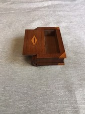 Vintage Mini Secret Hidden Stash Safe Wooden Trinket Box Folk Art Book *RARE* picture