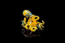 Yellow Glass Octopus Handmade Figurine picture
