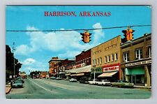 Harrison AR-Arkansas, Street Scene, Advertising, Vintage c1970 Souvenir Postcard picture