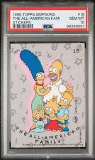 1990 topps the simpsons #18 all american family RC sticker PSA 10 GEM MINT Icon picture