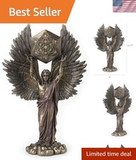 Archangel Metatron Sacred Geometry Cube Statue - Elegant Bronze Decor picture