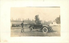 Postcard RPPC Photo C-1910 Man early Auto rural Farm 22-12624 picture