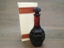 Avon 1876 Cape Cod Ruby Red Glass Decanter W/ Stopper NEW IN BOX 1975-93 RED 47 picture