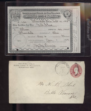 1918 Independent Order of ODD FELLOWS Official Certificate Bloomdale Ohio NR/MT picture