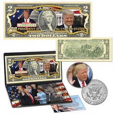 DONALD TRUMP  OFFICIAL Colorized  Coin & Currency Collection - 47th President picture
