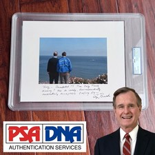 George HW Bush Autograph DRILLING Photo Signed To Producer Jerry Weintraub * PSA picture