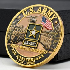 US Army 250th Anniversary Challenge Coin Collectible Medal This We'll Defend picture