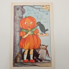 ANTIQUE WHITNEY PUB HALLOWEEN POSTCARD unposted EMBOSSED KIDNICK picture