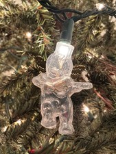 Lot of 10 Vtg Clear Plastic Cherubs Angels Gold Wings Christmas Light Cover MCM picture