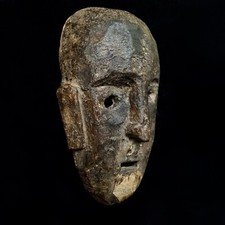Rare Nepal Shamanic Wooden Mask 20thC Tribal Himalayan Primitive Tibetan Artifac picture