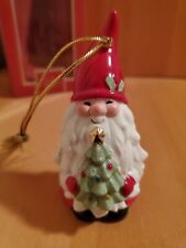Lenox 2023 Christmas gnome. Porcelain with 24 k gold accents. 4 in tall. #894901 picture