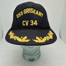 USS Oriskany CV 34 Navy Hat Cap Embroidered Scrambled Egg Snapback Adjustable picture