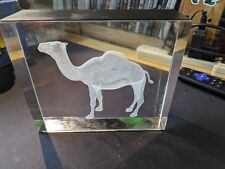 Vintage Crystal Joe Camel Etched Crystal Sculpture Employee Gift RARE (SEH1) picture