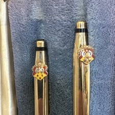 Rare Pen Pencil Oldsmobile 1940’s Logo Vintage Writing 10 KT Gold Emblem picture
