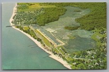 Chesapeake Beach MD Breezy Point Boat Harbors c1970 Mini Postcard Business Card picture
