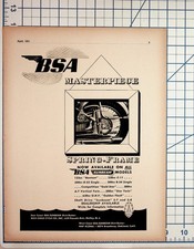 1951 BSA Sunbeam Motorcycle Ad Spring-Frame Bantam Gold Star Golden Flash picture