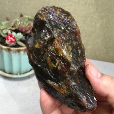 100-55-35mm Top Natural amber Crystal uncut gemstone Mineral Specimen A4204 picture