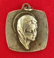 Vintage MARY Medal SAINT MUTIEN MARIE Religious Pendant FINE ARTS TEACHER picture