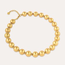 Luxury Bold Boll Beads Statement Layered Bracelet 14k Yellow Gold Plated Gift picture