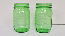 2 Ball Perfection Green Mason Jar 1.5 Pint 1913-1915 100 American Heritage USA picture