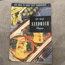 Vintage 1954 500 Ways to Make Tasty Sandwich Recipes Culinary Arts Booklet picture