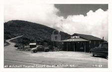 Mount Mitchell NC Mt. Mitchell Tourist Court Winding Road RPPC Postcard COPY picture
