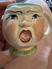 Antique “Angry Baby” Coffee Mug California Pottery Vallona Starr Malcolm Leland picture
