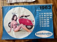 100% genuine Original 1963 Innocenti Lambretta Calendar picture
